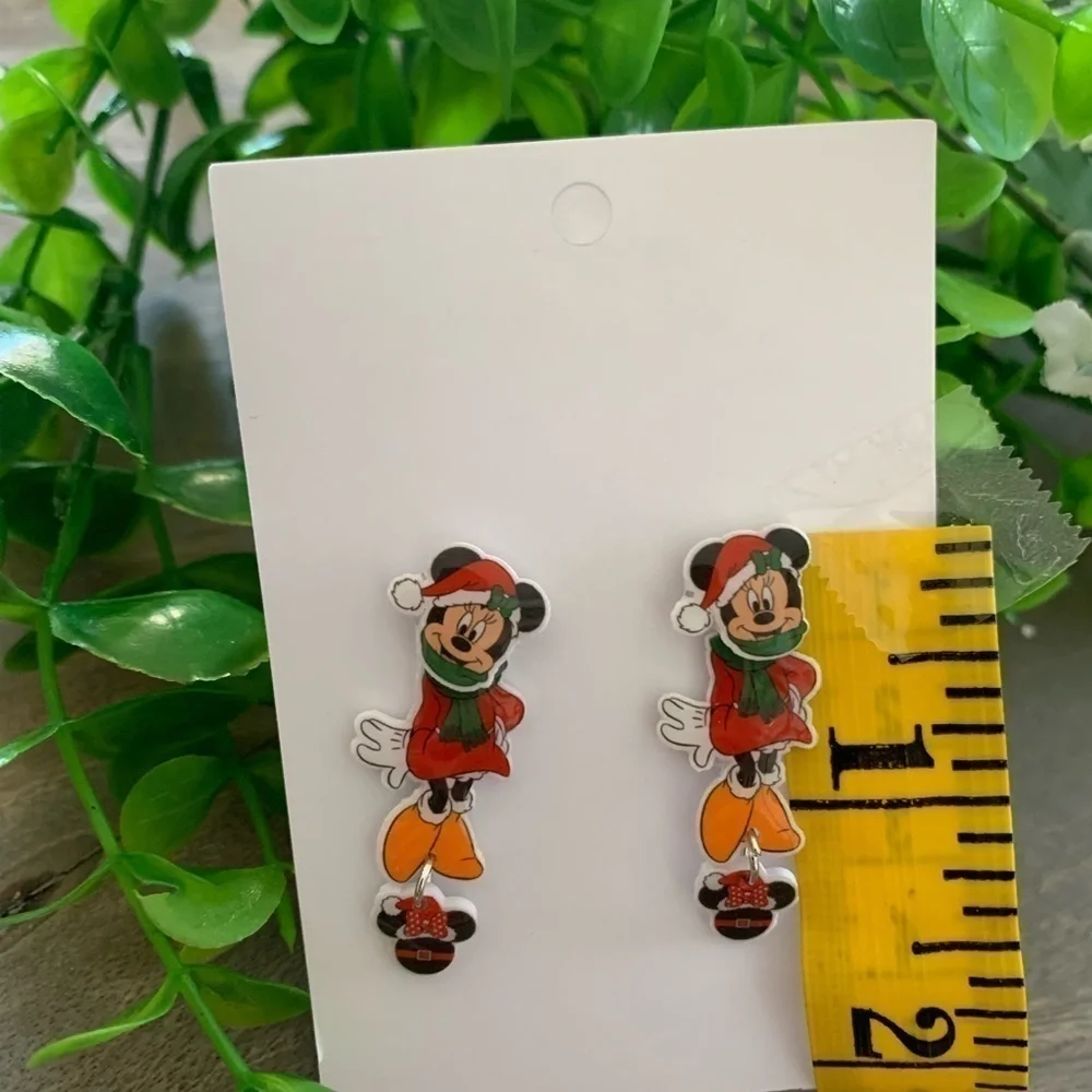 Minnie Mouse Christmas Earrings